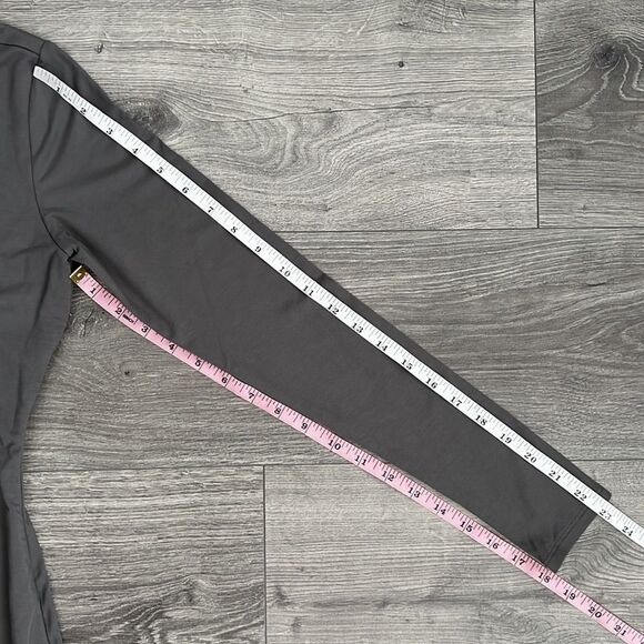 NAKED WARDROBE Extra Butter Long Sleeve Midi Dress Large Gray Bodycon Fall 90s - Picture 12 of 12